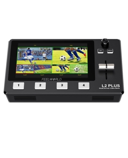  FEELWORLD L2 PLUS Multi Camera  Mixer Video Mixer Switch 5.5 "TOUCH PTZ CONTROL CHROMA KEY phát trực tiếp