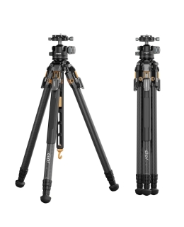 Chân máy COMAN T1A40 4 đoạn bằng sợi carbon, đầu bi thủy lực kép xoay toàn cảnh, chiều cao 66,5 inch, tải trọng 44 lb.