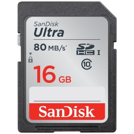 Thẻ Nhớ SANDISK SDHC ULTRA 16GB CLASS 10 80MB/S Thẻ Nhớ SANDISK SDHC ULTRA 16GB CLASS 10 80MB/S