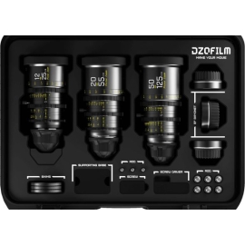 Bộ 3 ống kính DZOFilm Pictor Zoom kèm hộp đựng (12-25/20-55/50-125, T2.8) (Đen) Bộ 3 ống kính DZOFilm Pictor Zoom kèm hộp đựng (12-25/20-55/50-125, T2.8) (Đen)