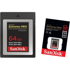 Thẻ Nhớ CFEXPRESS TYPE B CARD SANDISK EXTREME PRO 64GB 1500/800MB/S Thẻ Nhớ CFEXPRESS TYPE B CARD SANDISK EXTREME PRO 64GB 1500/800MB/S