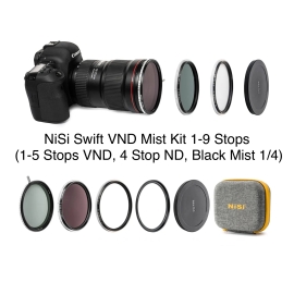 Filter NiSi Swift VND Mist Kit 1-9 Stops (1-5 Stops VND, 4 Stop ND, Black Mist 1/4) Filter NiSi Swift VND Mist Kit 1-9 Stops (1-5 Stops VND, 4 Stop ND, Black Mist 1/4)