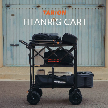 TARION Titanrig Foldable Production Cart (Base Model, Black)