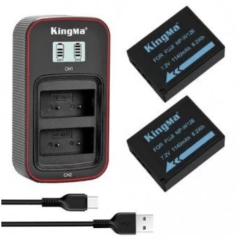 Bộ pin sạc KingMa NP-W126 cho máy ảnh Fujifilm