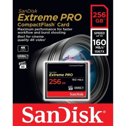 Thẻ Nhớ CF SANDISK EXTREME PRO 256GB 1067X 160MB/S