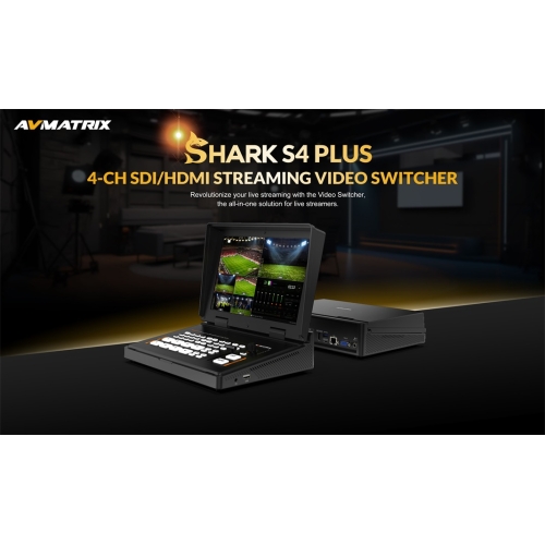 Bàn trộn hình ảnh Shark S4 Plus 4 kênh ( 2 SDI & 2 HDM)