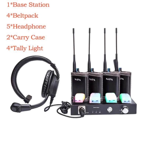 Bộ Tally - Intercom NAYA BS180 5 tai , 1 đạo Diễn , 4 Camera