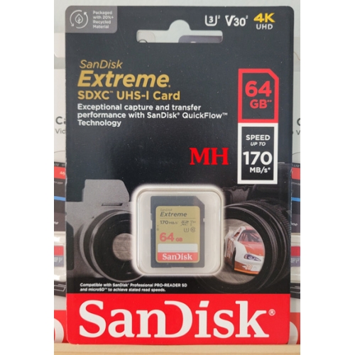 Thẻ Nhớ SANDISK SDXC EXTREME 64GB 170/80MB/S