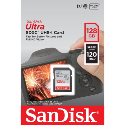 Thẻ Nhớ SANDISK SDXC ULTRA 128GB CLASS 10 120MB/S