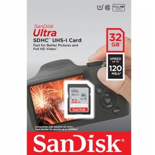 Thẻ Nhớ SANDISK SDHC ULTRA 32GB CLASS 10 120MB/S