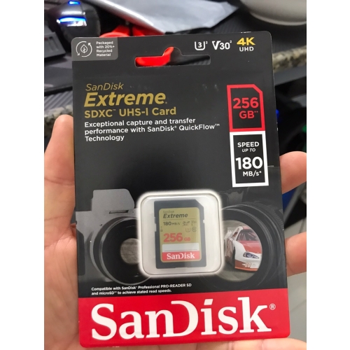 Thẻ Nhớ SANDISK SDXC EXTREME 256GB 180/130MB/S