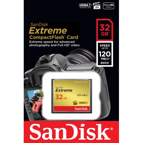 Thẻ Nhớ CF SANDISK EXTREME 32GB 800X 120MB/S