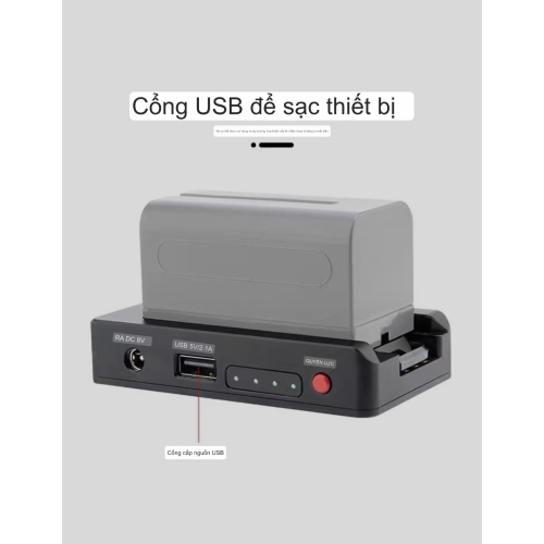 Đế pin NPF 970/F750/F550 cho máy ảnh kĩ thuật số Sony Cannon Nikon