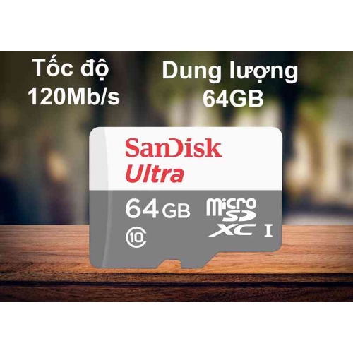 Thẻ Nhớ MicroSDXC SanDisk Ultra 64GB 100MB/s 667x SDSQUNR-064G-GN3MN