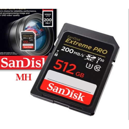 Thẻ Nhớ SANDISK SDXC EXTREME PRO 512GB 200/140MB/S