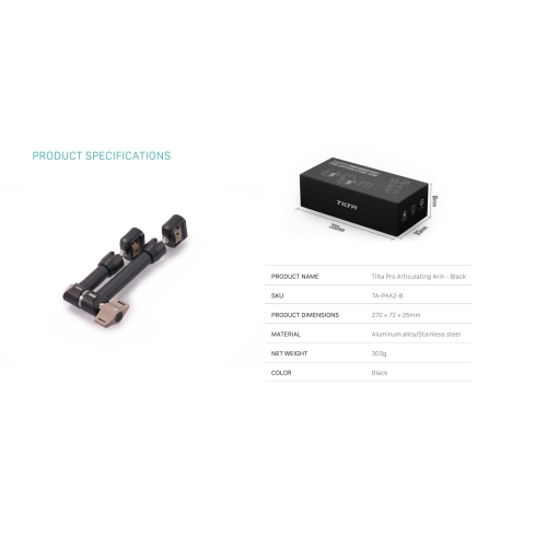 Tay khớp nối Tilta Pro – Đen