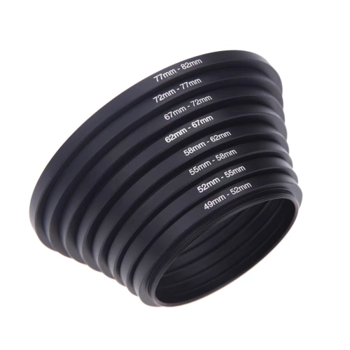 Tep ring Bộ 9 vòng điều hợp bộ lọc 37-49-52-55-62-67-72-77-82mm, từ nhỏ đến lớn