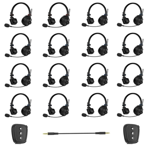 Tai nghe liên lạc nội bộ không dây nhẹ CAME-TV WAERO Pro Full Duplex Dual Antenna 1.9G - 16 tai nghe + 2 gói Nano