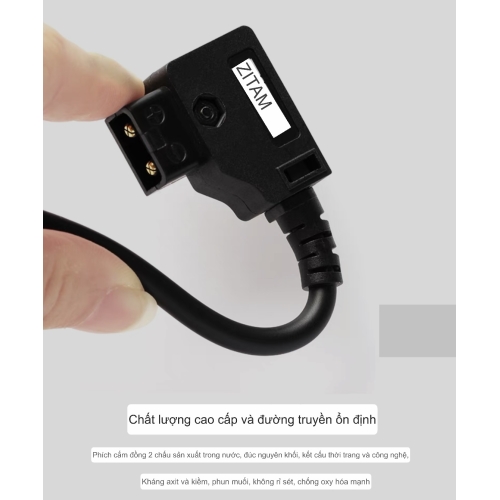 Dây cáp nguồn Dtap Camera Dtap to 2 chấu Khuỷu Tay Góc L Cho Camera Red Komodo