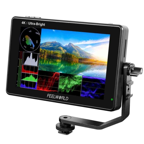 FEELWORLD LUT7S PRO 7 inch 2200NITS DSLR Camera Field Monitor 3D Lut Touch 4K HDMI 3G-SDI F970 KIT