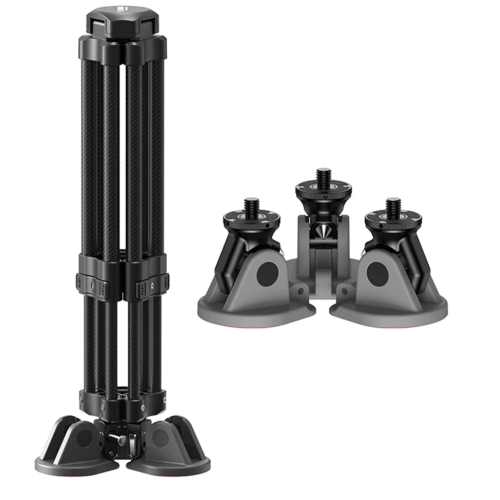 PINETA PEAK Photo & Video Carbon Fiber Tripod w/ HD Tripod Feet