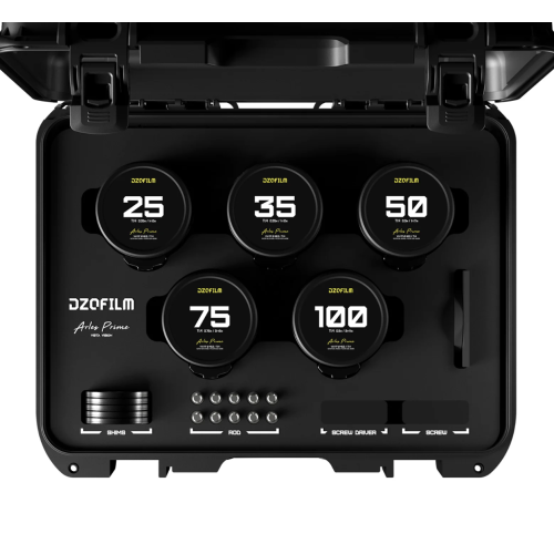 Bộ 5 ống kính A-Set PL của DZOFILM Arles FF/VV Prime (25/35/50/75/100mm)