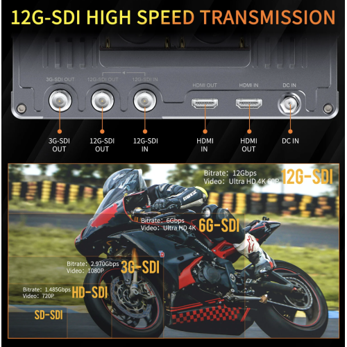 FEELWORLD S7 7 Inch 12G SDI HDMI2.0 Camera Field Monitor with 1600nit High Brightness Touchscreen