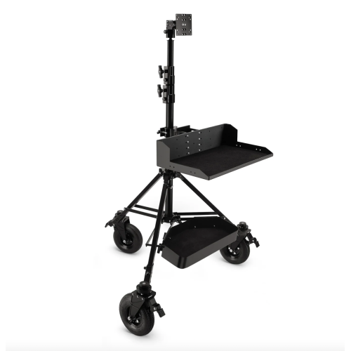 Proaim Alpha Mobile Workstation: Stand, Laptop & Accessory Tray, VESA Monitor Mount