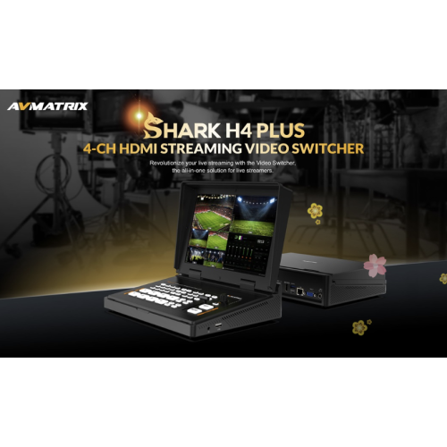 Bàn trộn hình ảnh Shark H4 Plus 4 kênh HDMI Có màn hình