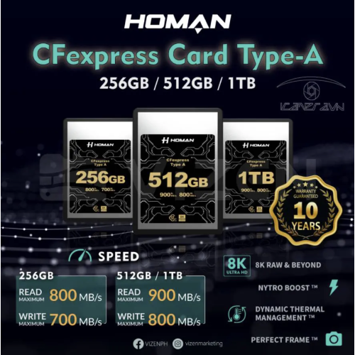 THẺ NHỚ HOMAN CFEXPRESS TYPE A 256GB-512GB-1TB