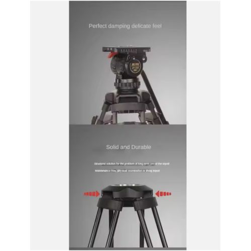 Chân máy quay video chuyên nghiệp Jiepai V12 chịu lực cao có đế 100mm