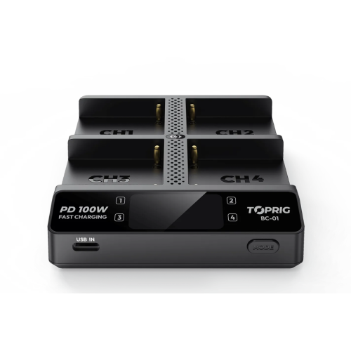 Accsoon TOPRIG 100W 4-Bay NP-F Fast Charger