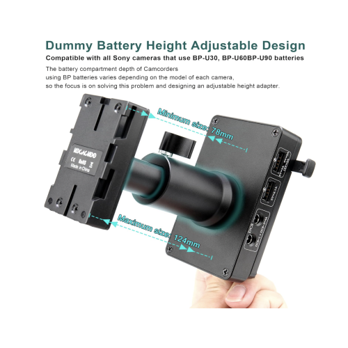 Bộ chuyển đổi pin V-mount sang BP-U90/60/30 cho máy ảnh Sony PXW-FX9/FX6/FS7/FS5 