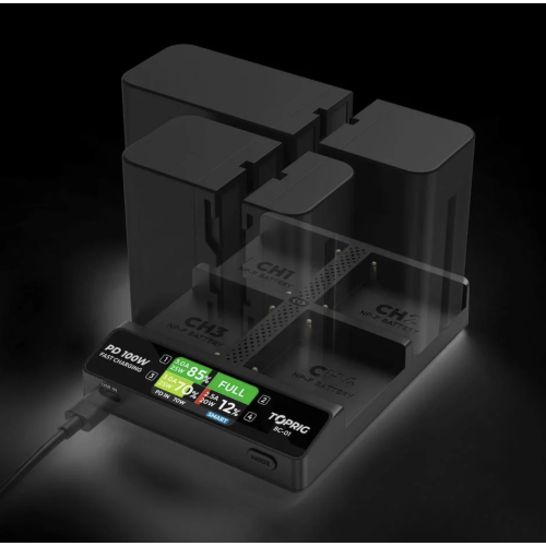 Accsoon TOPRIG 100W 4-Bay NP-F Fast Charger
