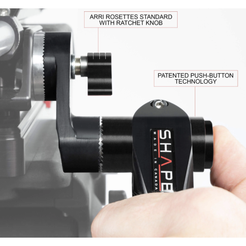 SHAPE Telescopic Black Handles ARRI Rosette