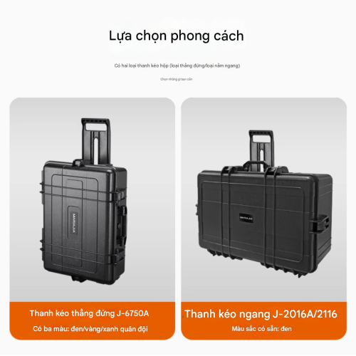 Hộp bảo vệ máy ảnh (J-6750A) xe đẩy thiết bị an toàn bằng nhựa ABS, thiết bị hộp chụp ảnh chống thấm nước