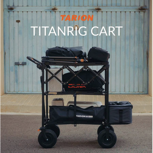 TARION Titanrig Foldable Production Cart (Base Model, Black)