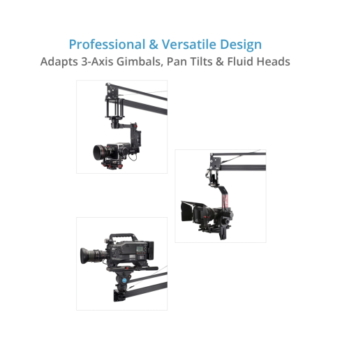 Proaim 18ft Camera Crane Jib with Stand for Gimbals, Pan-Tilt & Fluid Head