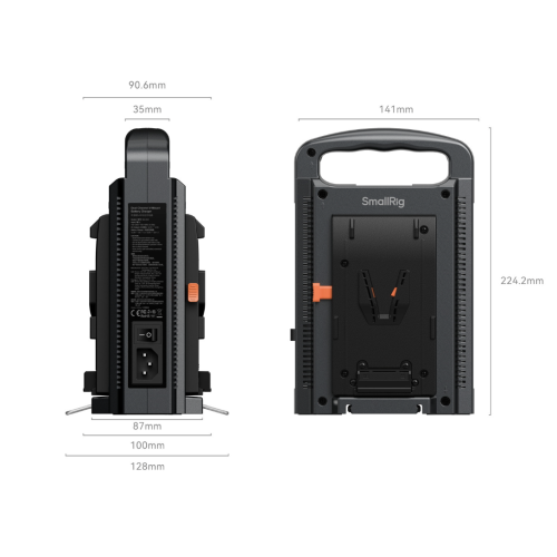 Bộ sạc pin SmallRig 4578 kênh đôi V-Mount