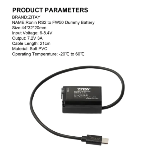 Bộ chuyển đổi pin giả RS2 sang NP-FW50 (DR22)