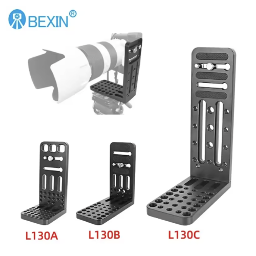 Tấm giá đỡ chữ L, lỗ vít cố định dùng để quay video máy quay