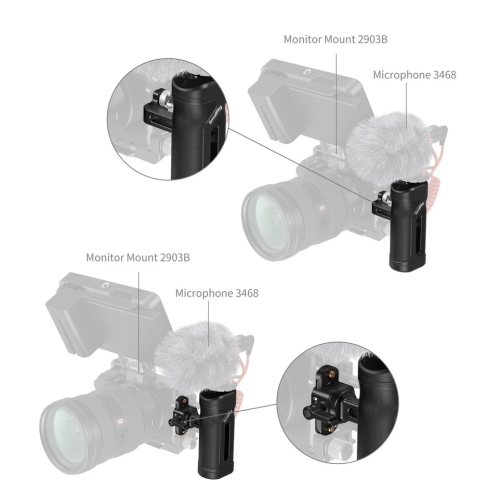 Side Handle SmallRig mini ngàm nato + 2 ốc 1/4 - 5532