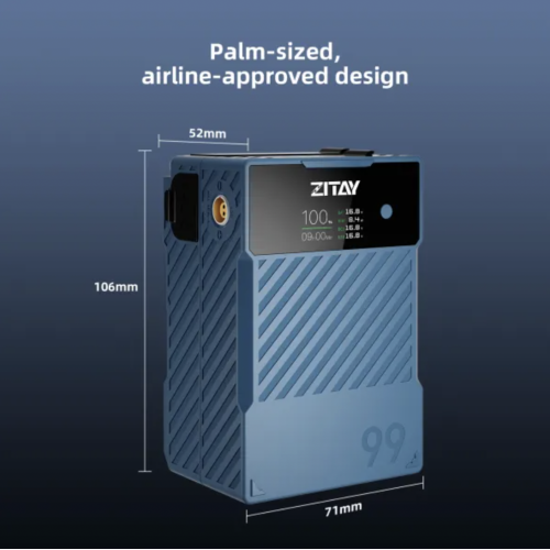 Pin Mini V Mount 99W 14.8V 6689mAh với Sạc nhanh PD 60W USB-C, với DTAP, DC, USB-A, LEMO, Màn hình LED cho Máy ảnh, Máy quay phim, Màn hình, Đèn quay video