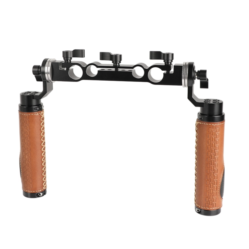 Bộ tay cầm kiểu ARRI CAMVATE Rosette (da) kèm kẹp thanh 15mm & 19mm cho hệ thống giá đỡ vai.