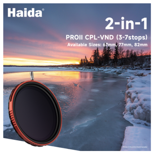 Kính lọc Haida PROII CPL-VND 2 in 1 Filter 77mm/82mm - 77mm