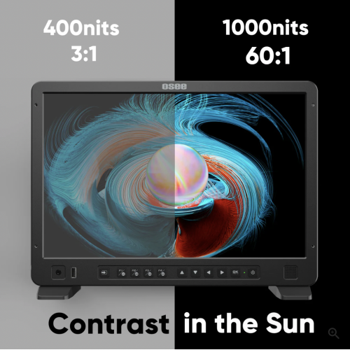 Megamon 15SE: Màn hình sản xuất HDR 15.4" | Độ sáng 1000 nits, cổng HDMI 3G SDI I/O, sử dụng trong studio và ngoài trời.