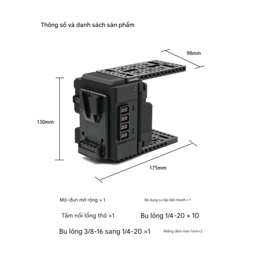 FusionRig Mô-đun mở rộng khung máy ảnh Sony A7M5 A7V (Cineback)