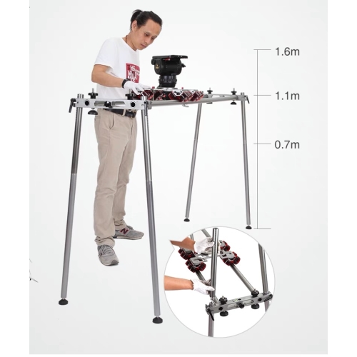 Bộ Slider DS200L/T Chuyên nghiệp hợp kim nhôm sợi Carbon-Thanh trượt bộ kết nối với máy ảnh, camera