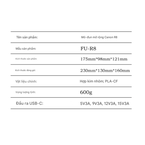 Cineback FusionRig Canon R8