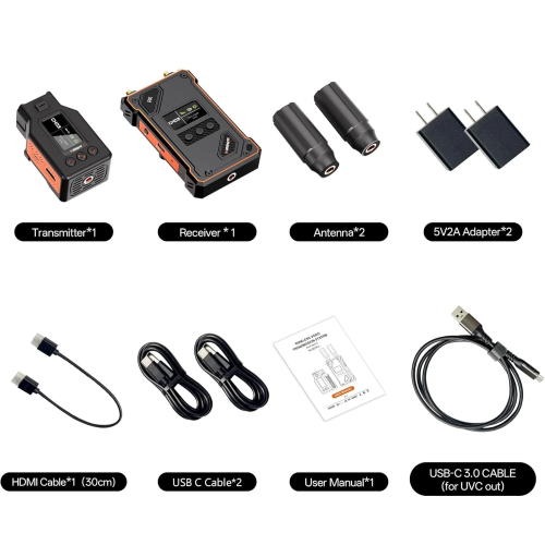 Bộ phát và thu video không dây WL087Pro dành cho OSMO Pocket 3/4, độ phân giải 1080P HD, phạm vi 500m, hỗ trợ UVC, 20 kênh.